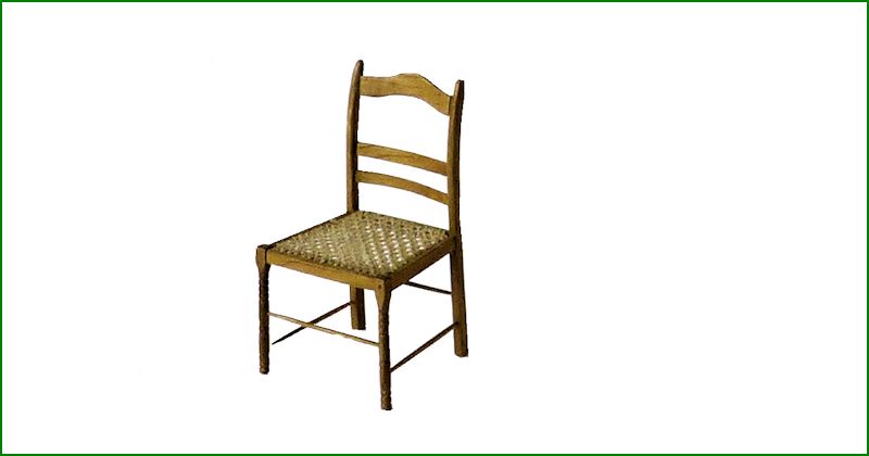 Stoel met webbing zitting